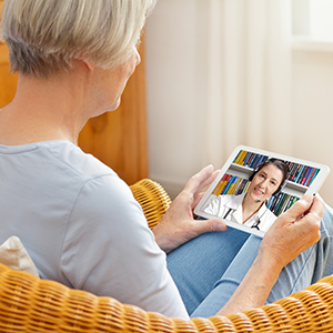 Bridger Valley Medical Group patient talking to a doctor via TeleHealth